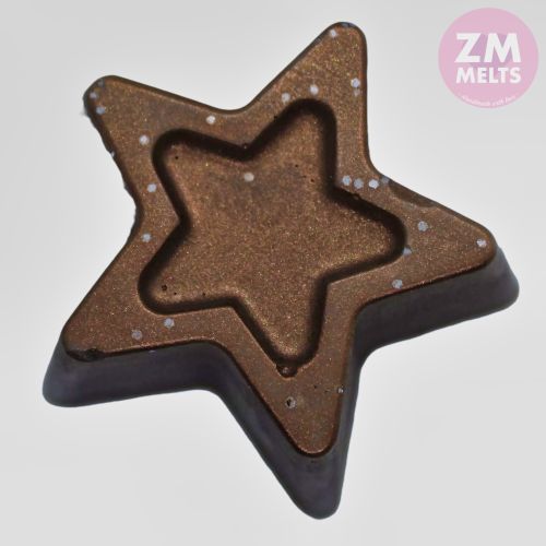 Christmas Pudding Star With Silver Glitter